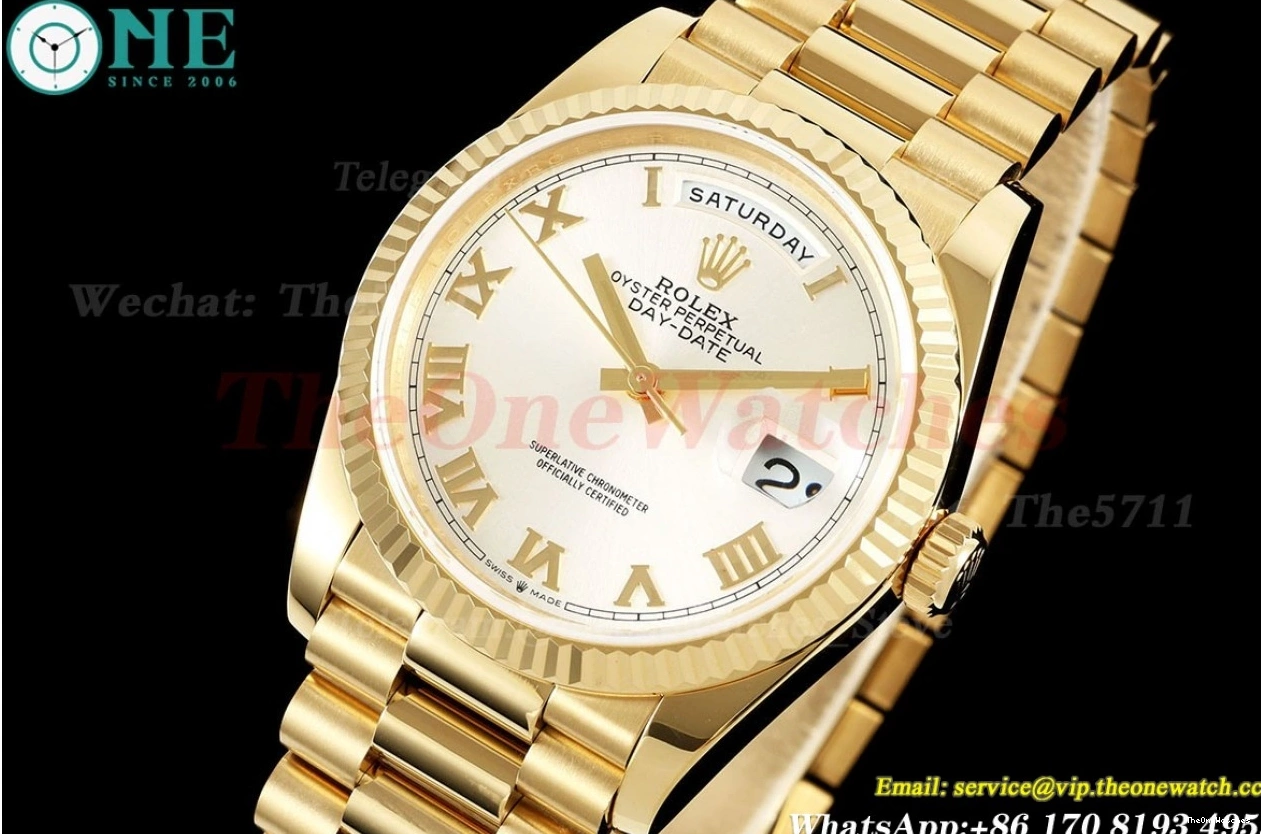 Weight) DayDate VR3255(Gain Rmn White YG QF 36mm YG V3 128238 0405